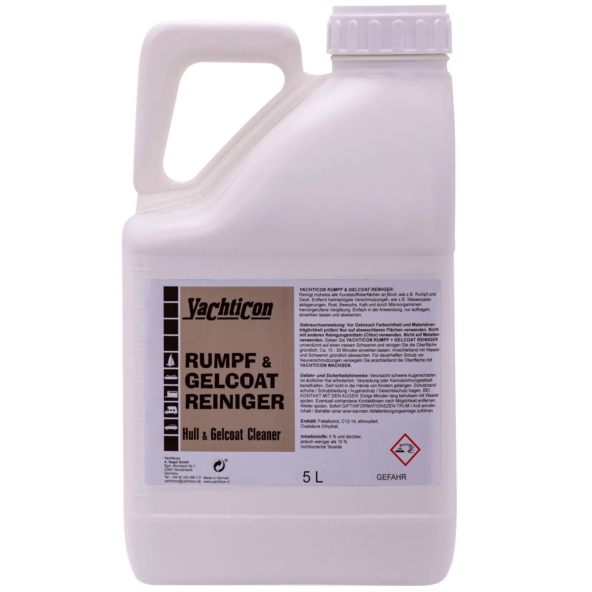 "Hull Cleaner 5 Liter, Gelcoat Cleaner, Boat Cleaner, Marine Cleaner image"