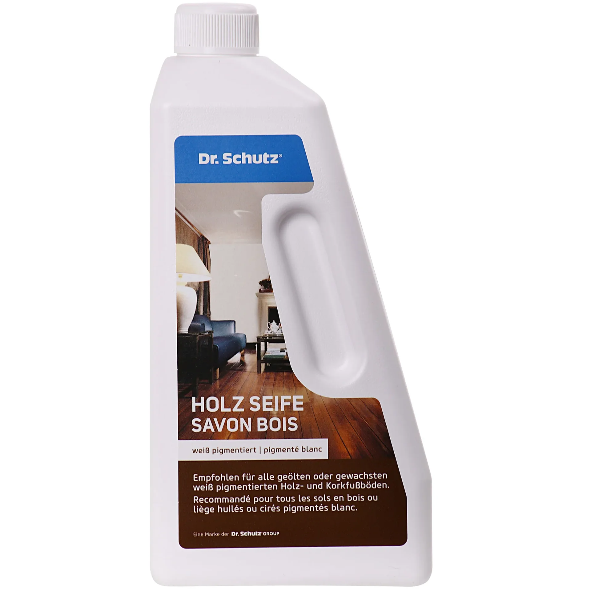 "Wood Floor Cleaner, Wood Soap 750ml, white Cleaner for oiled, waxed wood and cork floors image"