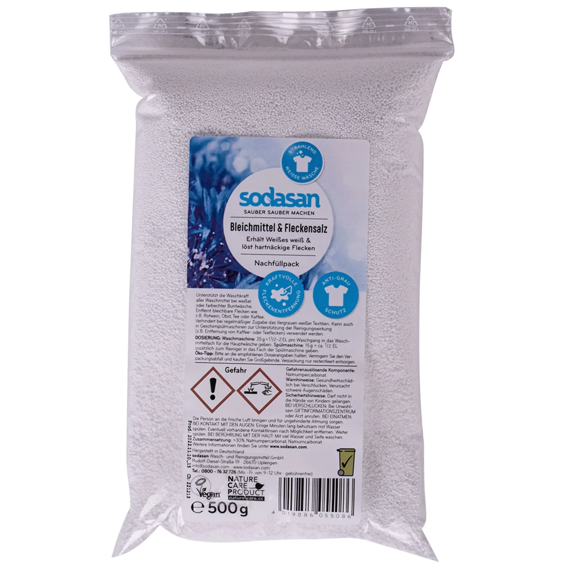 "Stain Remover, Laundry Stain Remover, Bleach Alternative, 500 g PE-Nachfüllbeutel image"