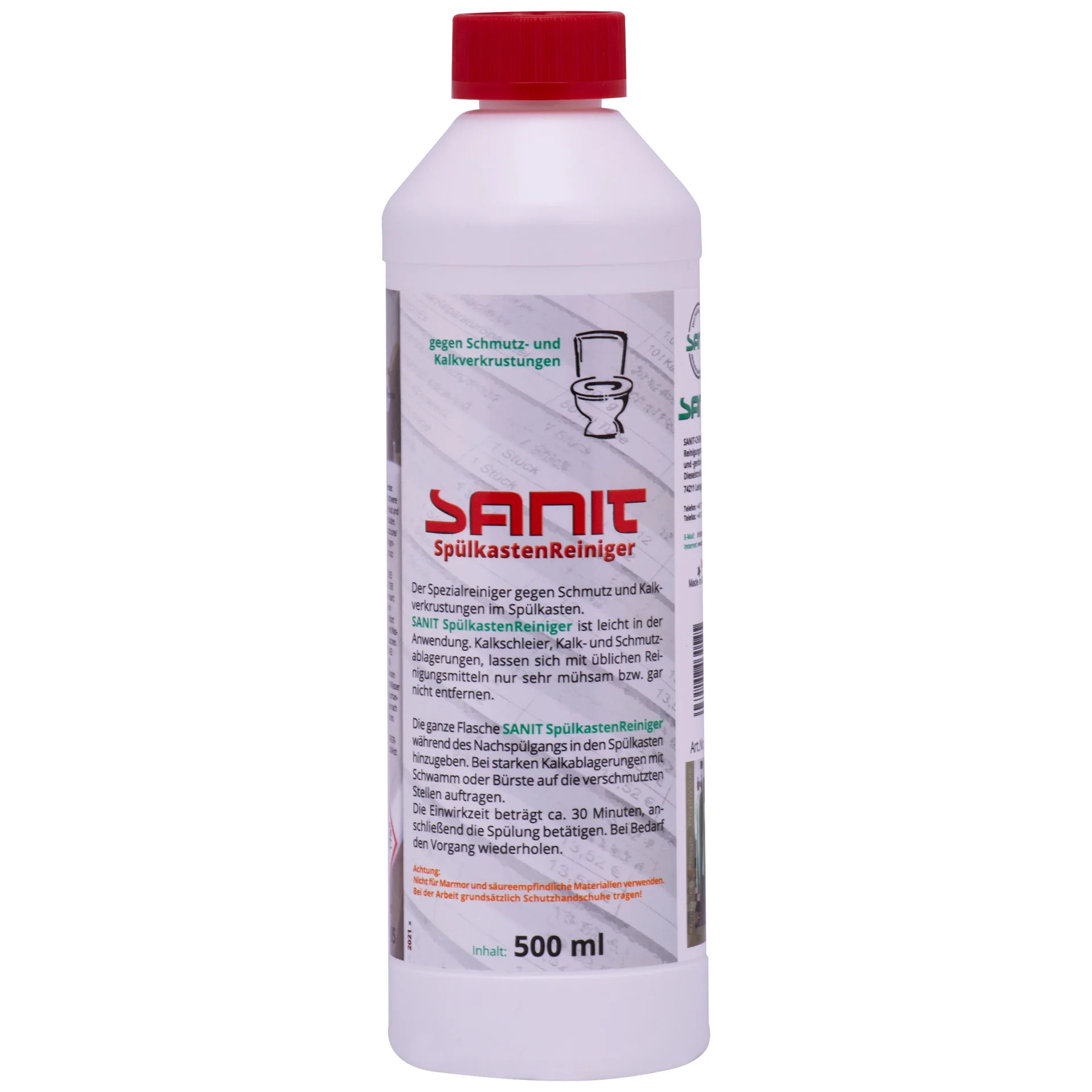 "Toilet bowl cleaner, toilet tank cleaner, toilet cistern cleaner, toilet bowl stain remover, toilet limescale remover, 500 ml image"