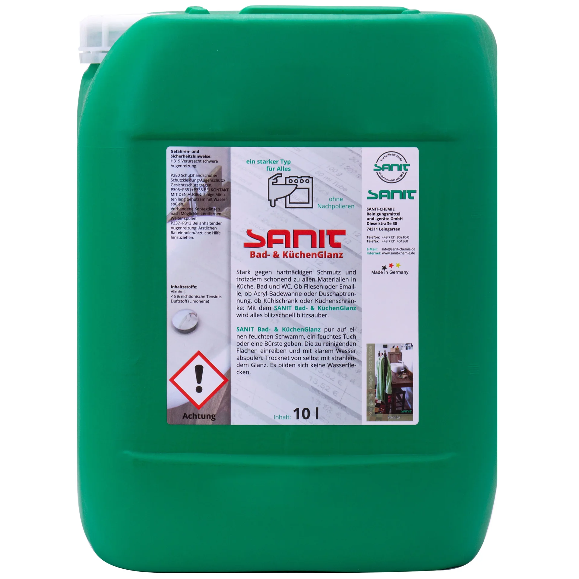 "Bathroom Cleaner 10 Liter, Kitchen Cleaner, All Purpose Cleaner image"
