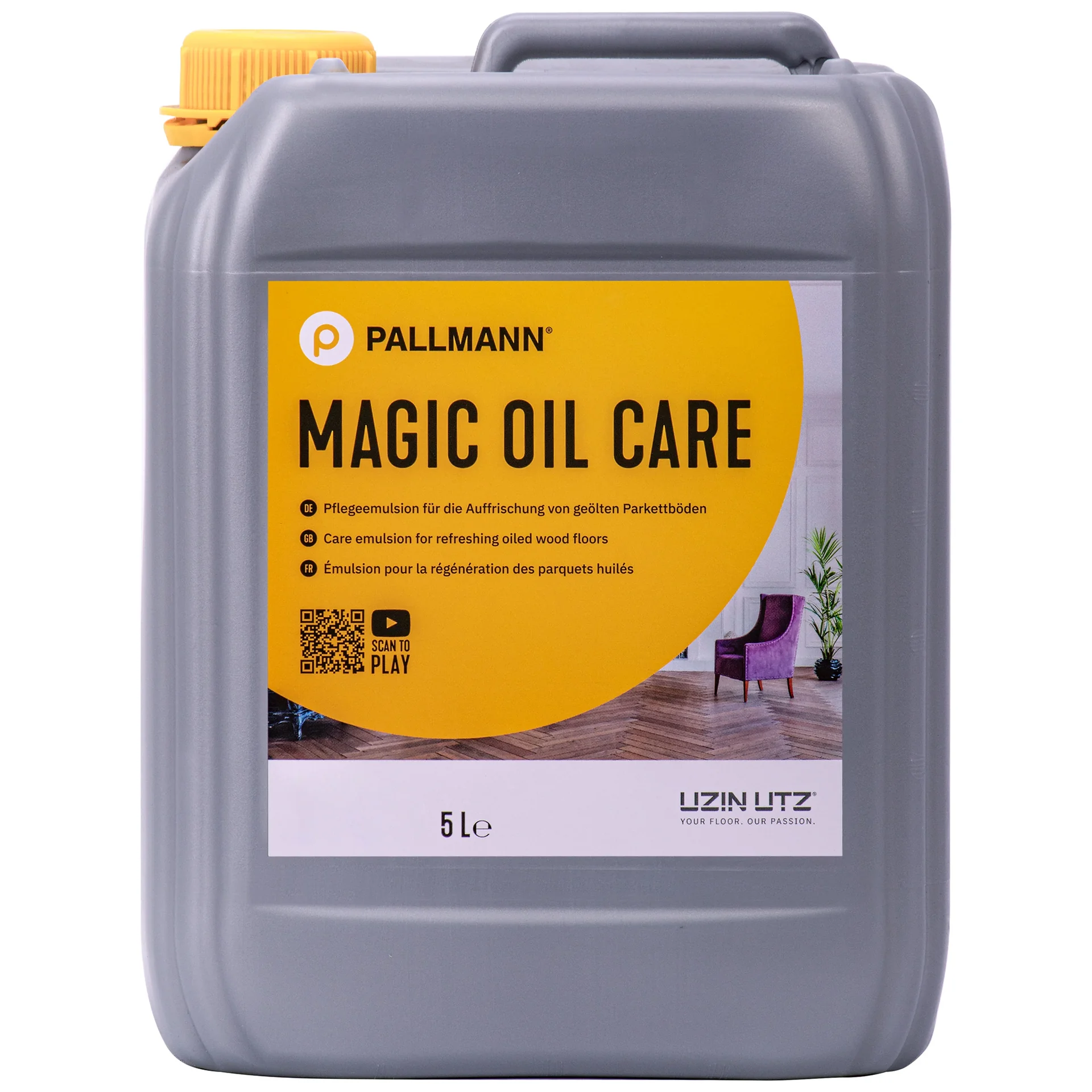 "Wood Floor Cleaner, Wood Floor Care, Oiled Wood Floor Care, 5 Liter image"