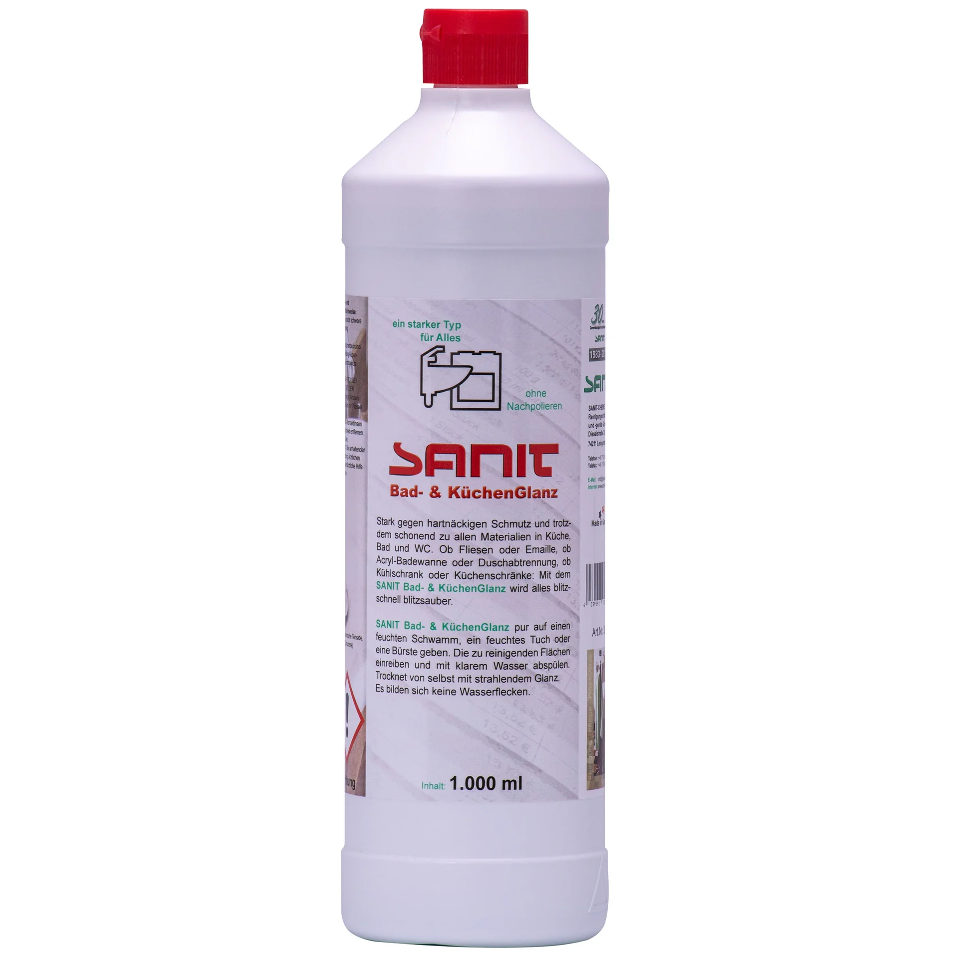 "Bathroom Cleaner 1 Liter, Kitchen Cleaner, All-Purpose Cleaner, Surface Cleaner image"