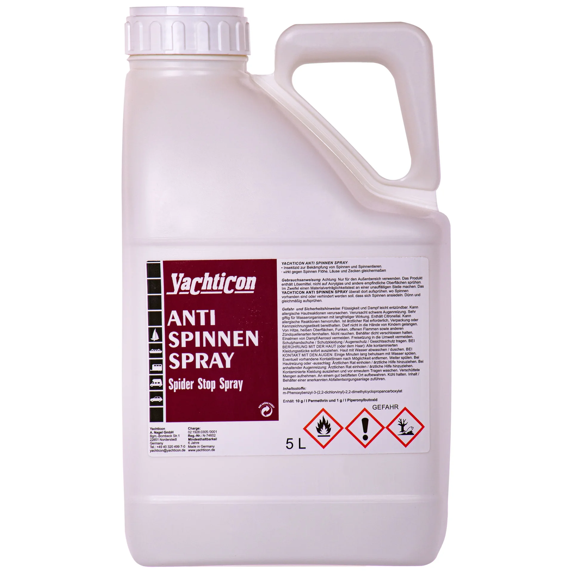 "Spider Repellent, Spider Spray, Spider Deterrent, Anti Spider Spray, 5 Liter Kanister image"