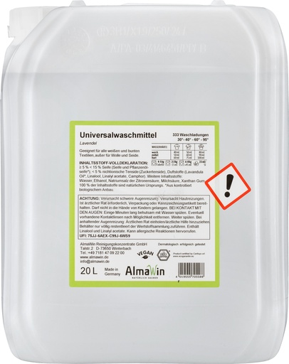 "Laundry Detergent 20 Liter, Liquid Laundry Detergent, Eco Friendly Laundry Detergent image"