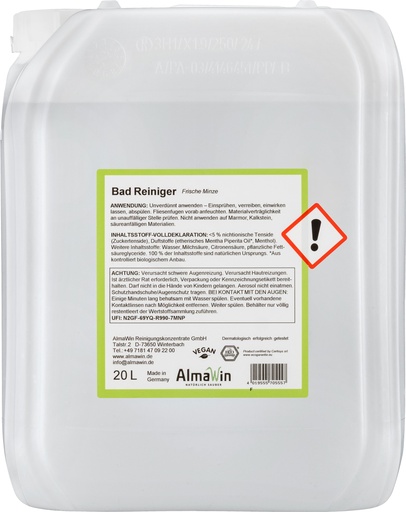 "Bathroom Cleaner 20 Liter, Shower Cleaner, Tub Cleaner image"