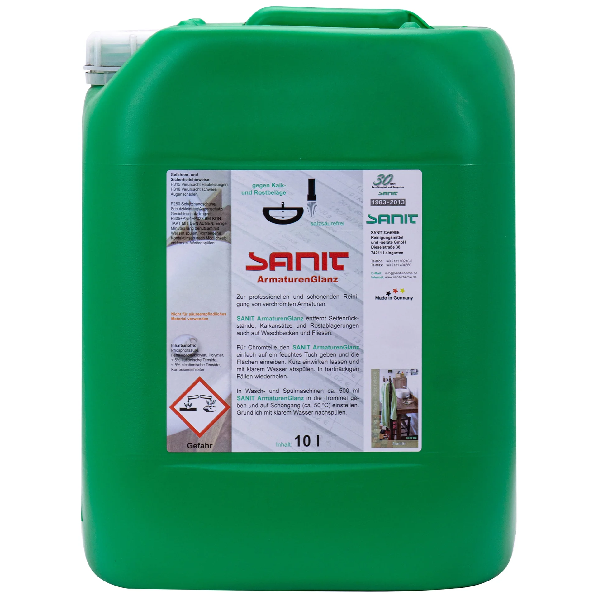 "Faucet Cleaner, Fixture Cleaner, Bathroom Fixture Cleaner, 10 Liter image"