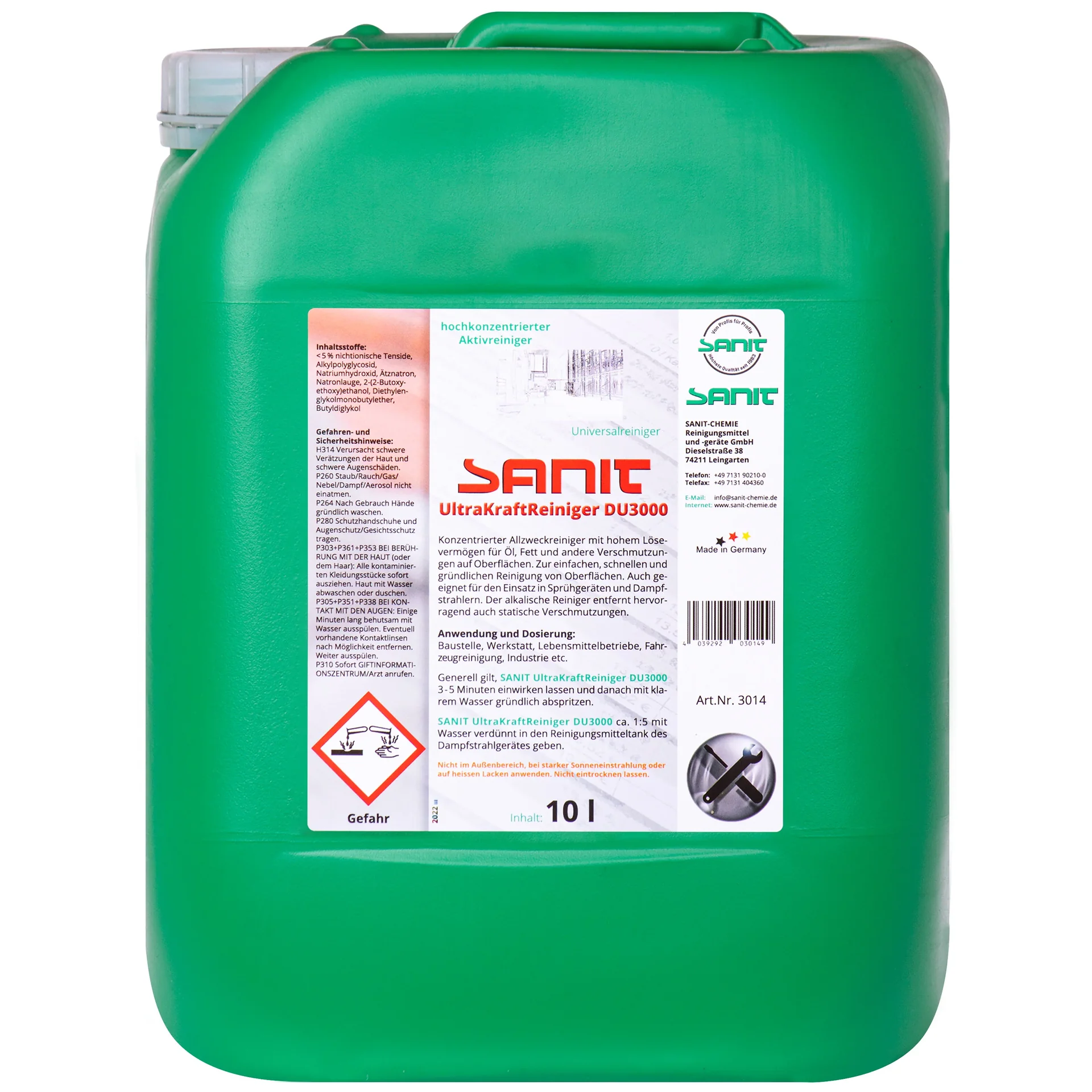 "Heavy Duty Cleaner 10 Liter, Ultra Cleaner, Professional Cleaner image"