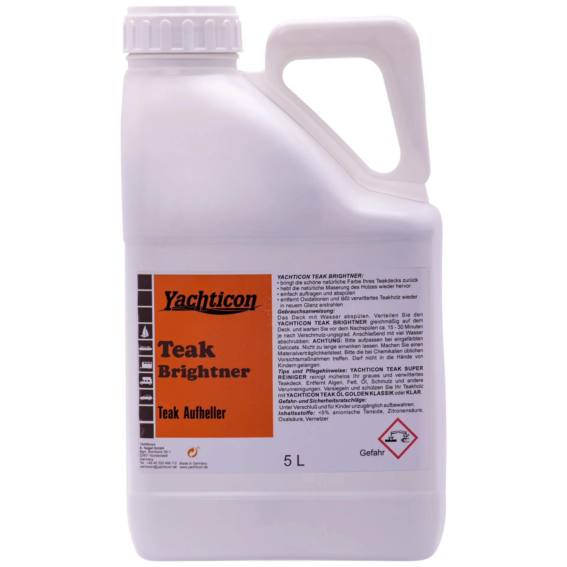 "Teak brightener 5 Liter, Teak cleaner, Teak restorer image"