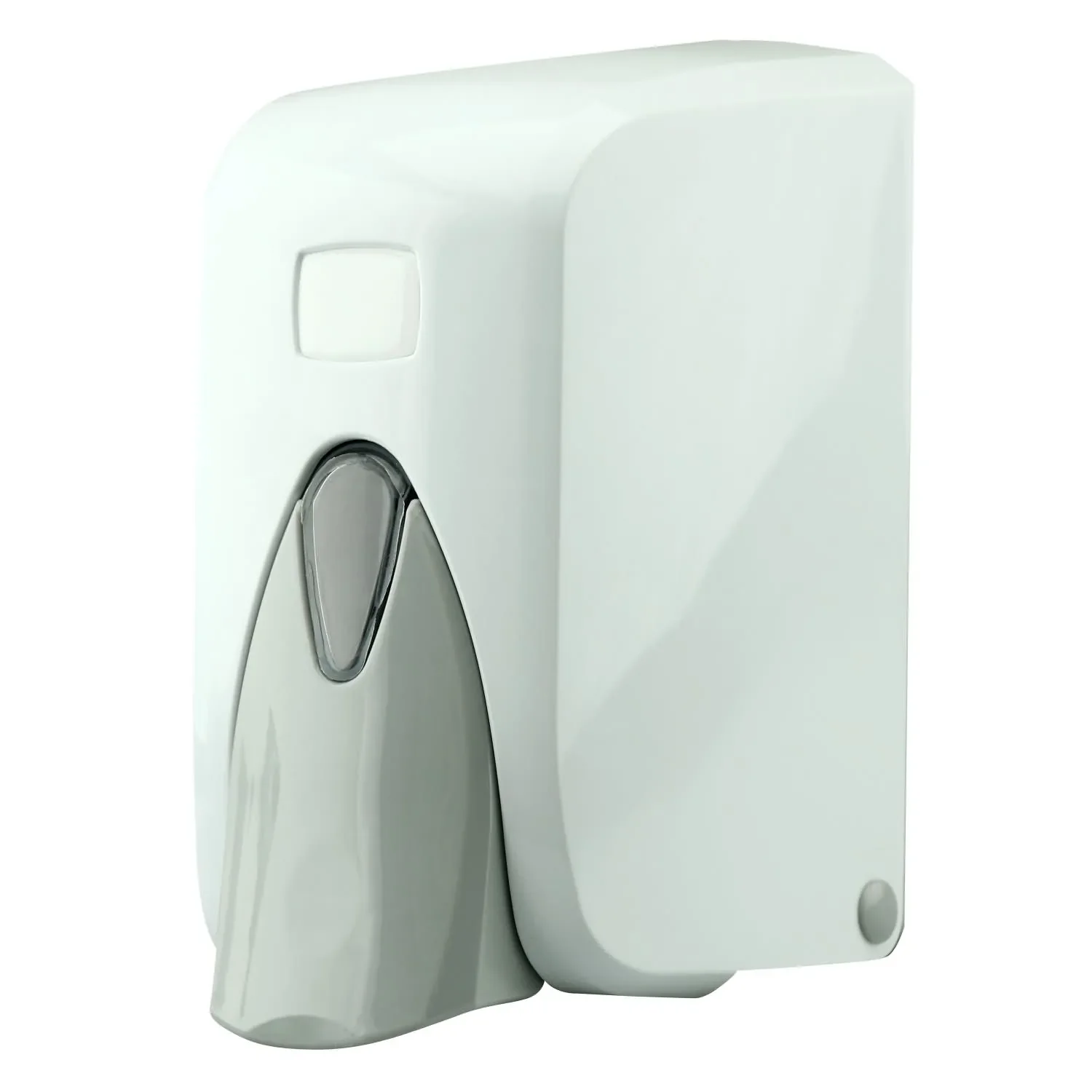 "Soap Dispenser, Wall Mounted, Locking, Plastic, White, 500 ml image"