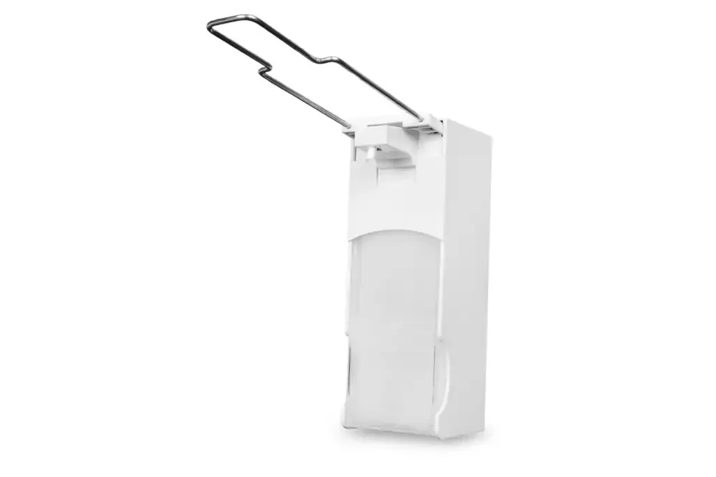 "Soap Dispenser, Hand Soap Dispenser, Refillable, 1000 ml, Lever, white plastic image"
