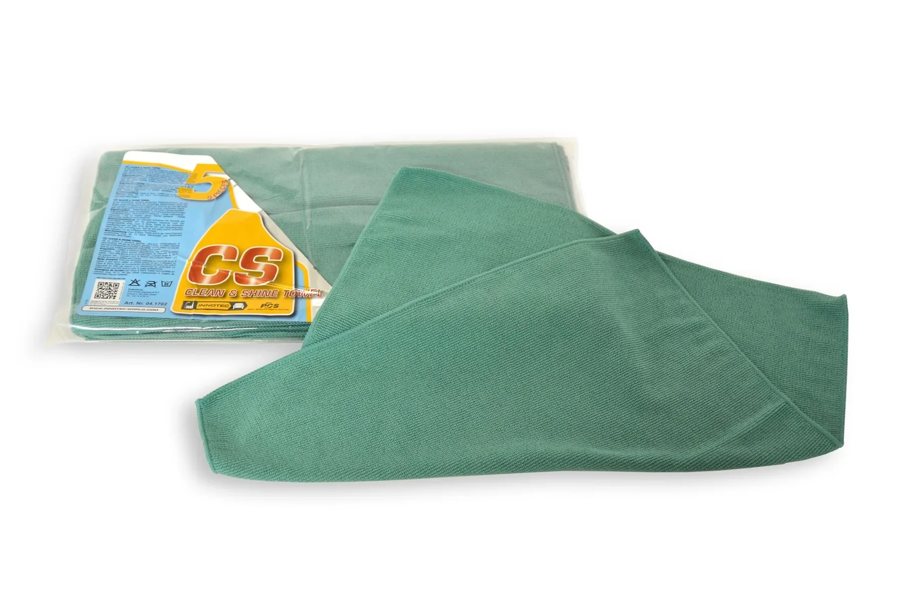 "Polishing Cloth, Cleaning Towels, Shine Towels, green, 5 Pcs image"