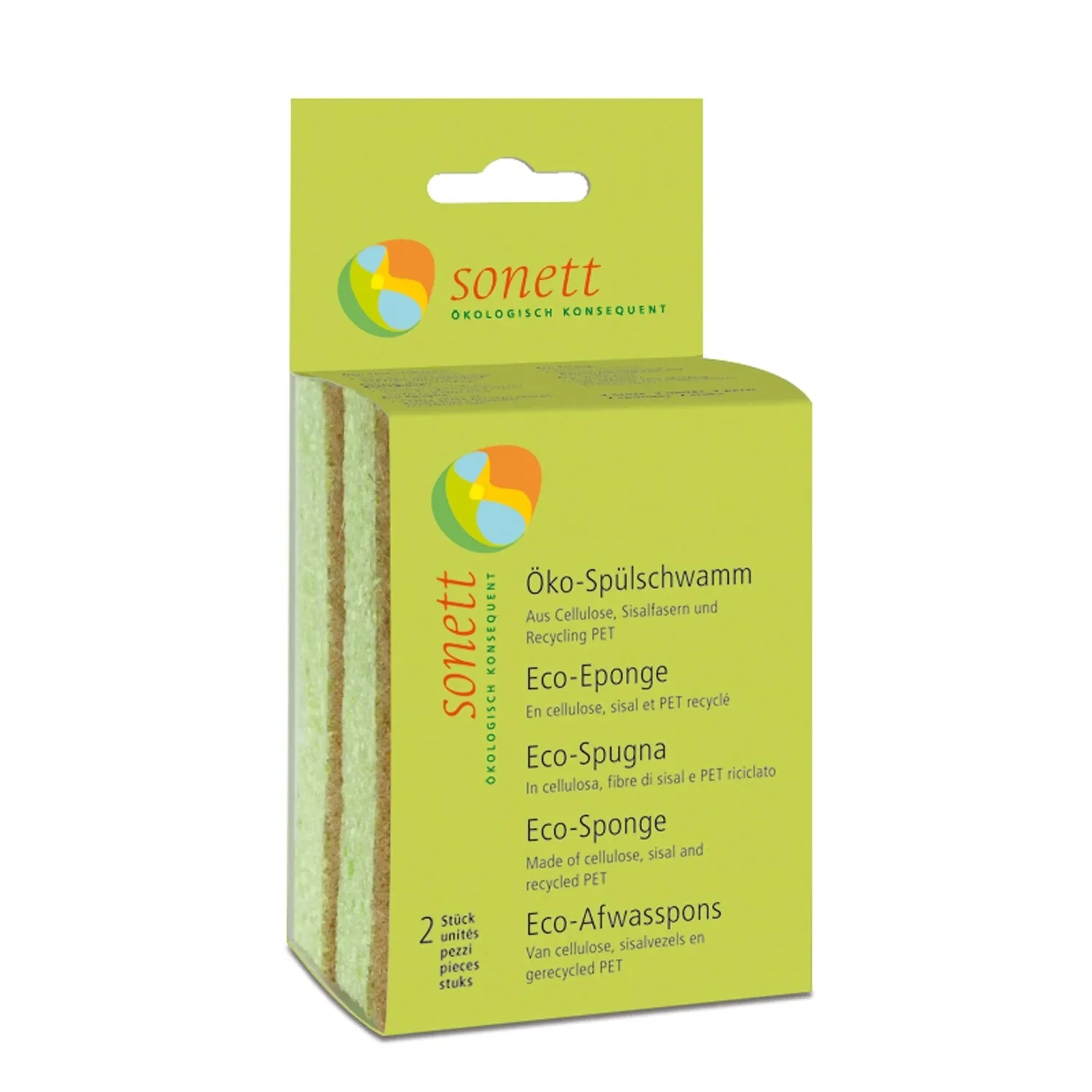 Eco Dish Sponge, 6 x 2 pack, Natural Kitchen Sponge, Compostable Eco Sponge
