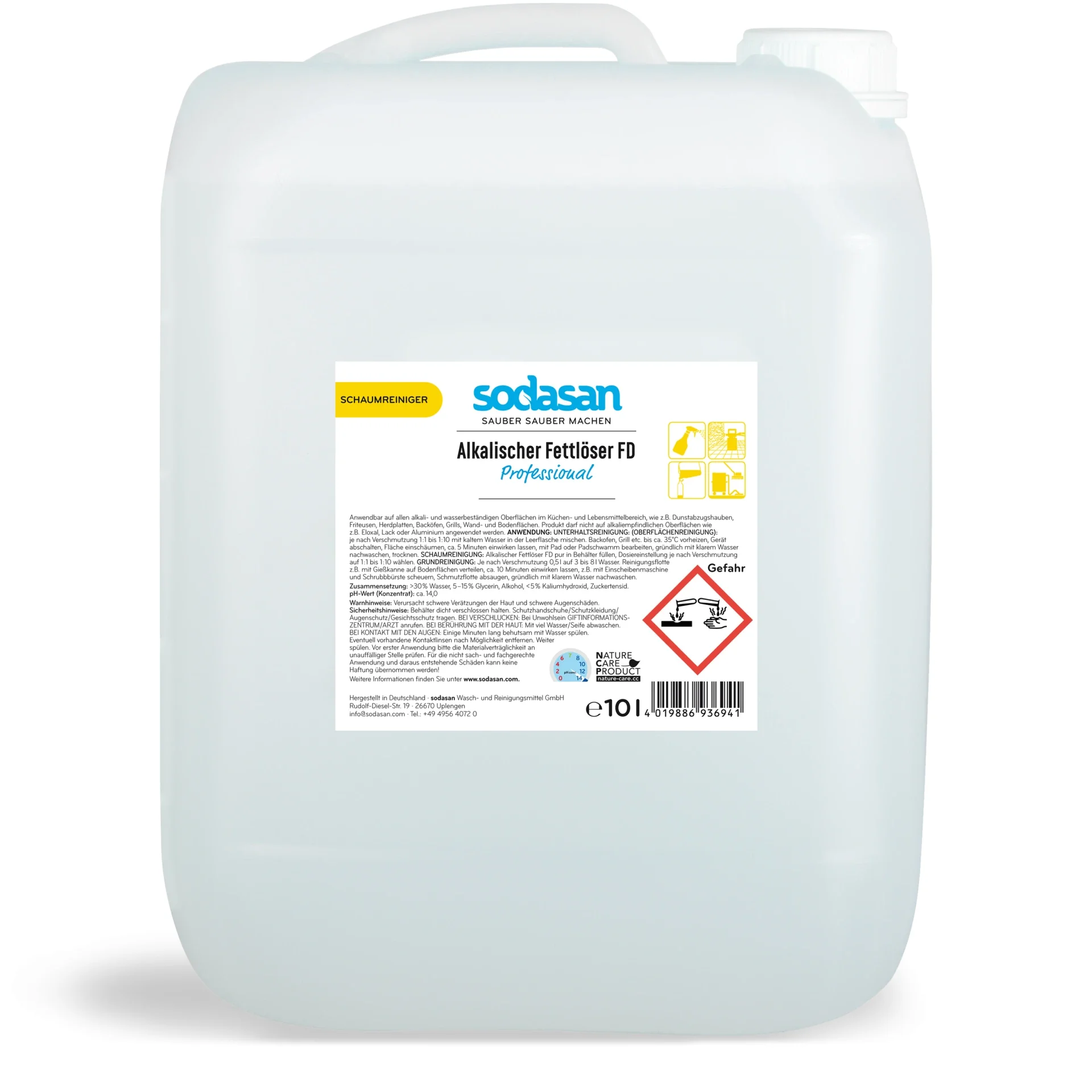 "Alkaline Degreaser, Professional Degreaser, 10 Liter, Heavy Duty Degreaser image"