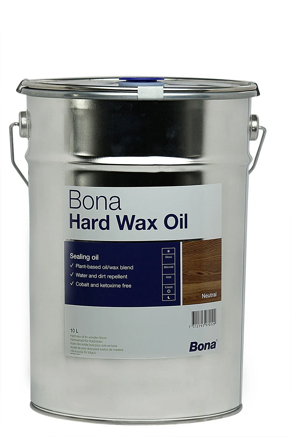 "Hardwax Oil 10 Liter, Matte Interior Wood Finish, Wood Floor Oil image"