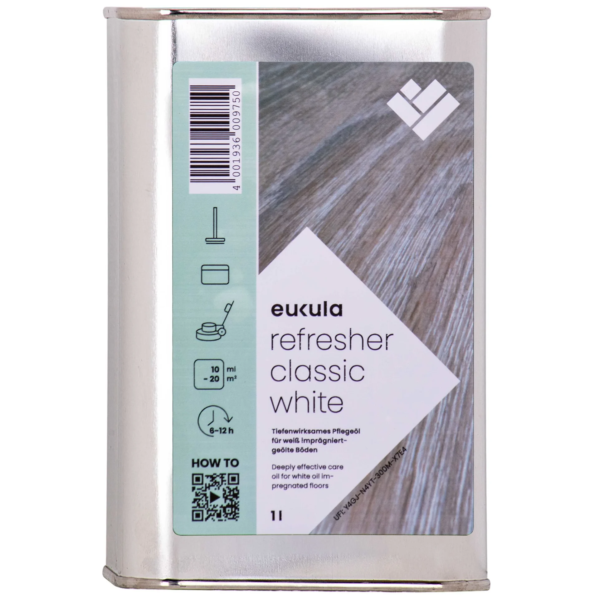 "Wood Floor Cleaner, 1 Liter, Hardwood Floor Refresher, white image"