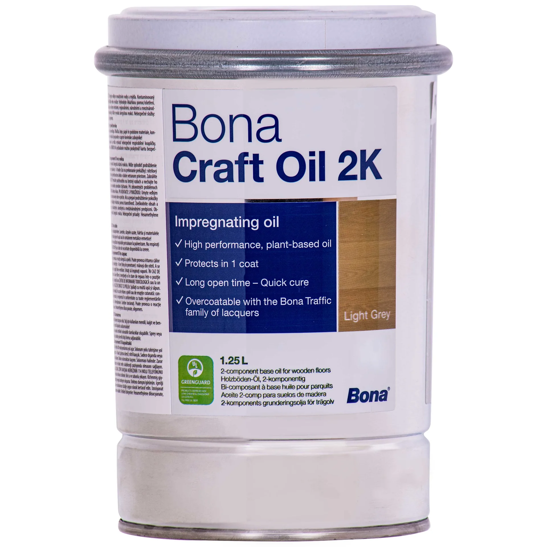 "Wood Oil, Light Grey Wood Stain, 2K, 1,25 Liter Wood Finish image"
