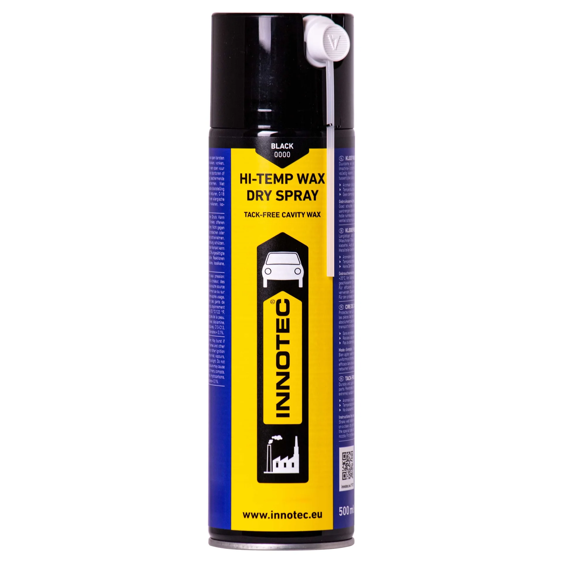 "High Temperature Wax, Dry Wax Spray, 500 ml Black Automotive Wax Spray image"