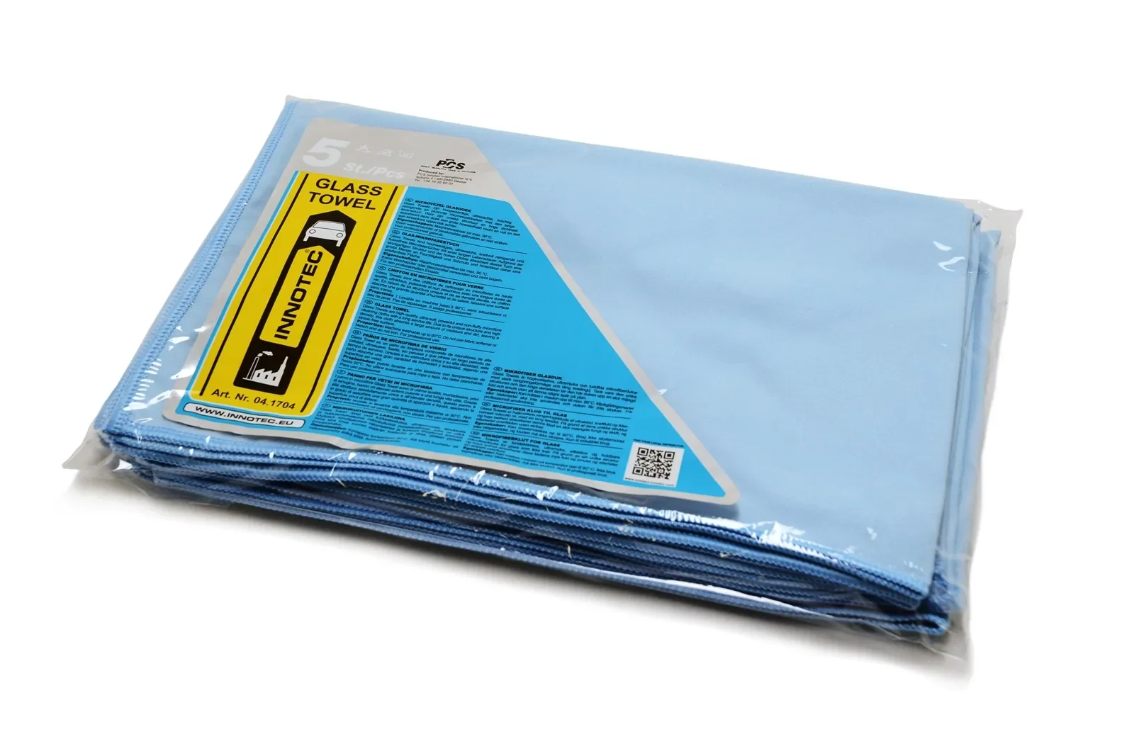 "Glass Cleaning Towel, Glass Towel, 5 Stück Packung, Blue, Streak Free, Lint Free image"
