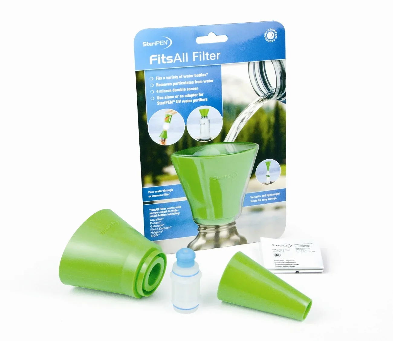 "Water Filter, Portable Water Purifier, Steripen FitsAll™ with 40 micron Vorfilter image"