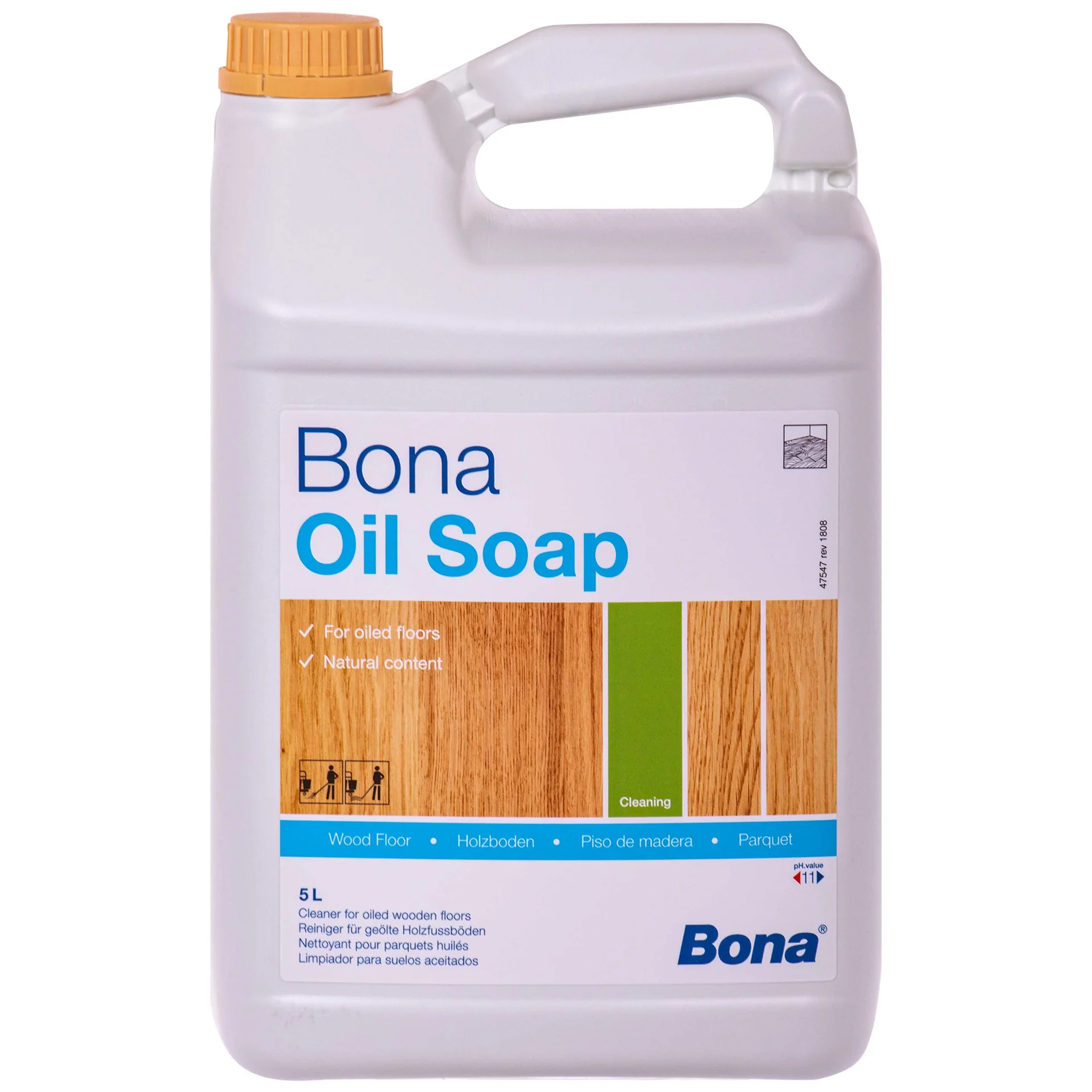 "Oil soap for wood floors, 5 Liter, wood floor cleaner, hardwood floor cleaner, floor maintenance image"