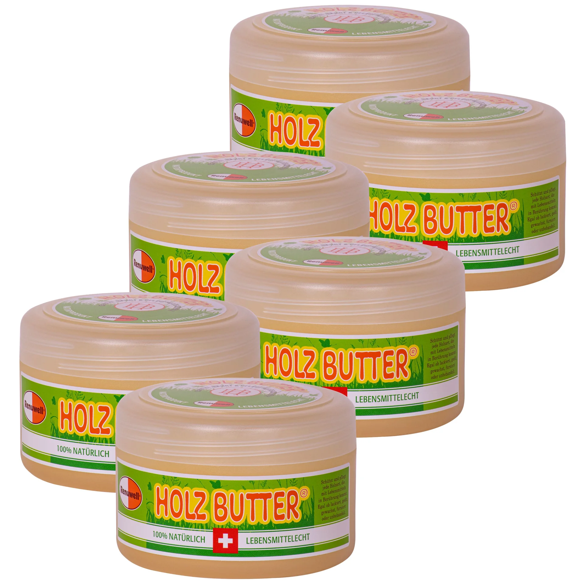 "Wood Butter, Food Grade, 6 x 250 ml, Wood Conditioning Butter, Butcher Block Butter image"
