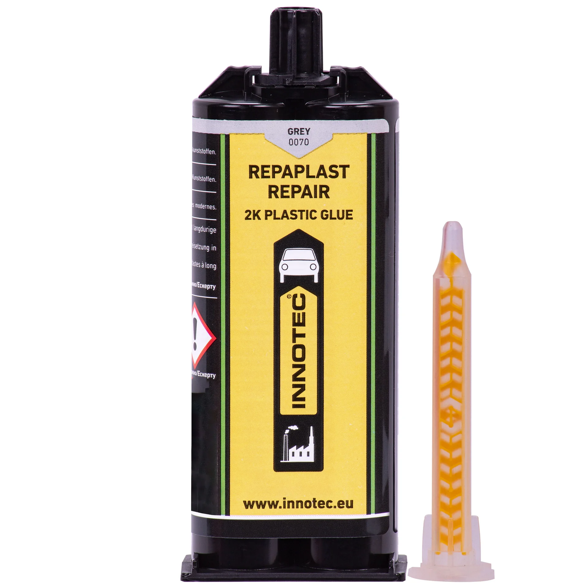 "Plastic Repair, Epoxy Repair, Plastic Adhesive, 50 ml gray dual cartridge image"
