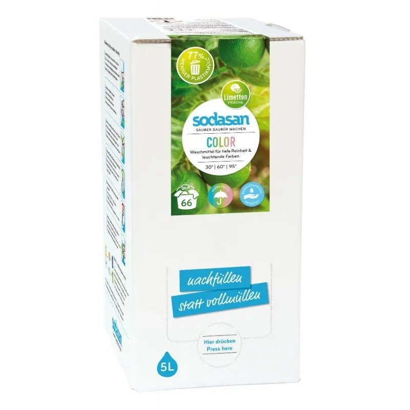 "Color Laundry Detergent, Liquid Laundry Detergent, Natural, 5 Liter Lime Laundry Detergent image"