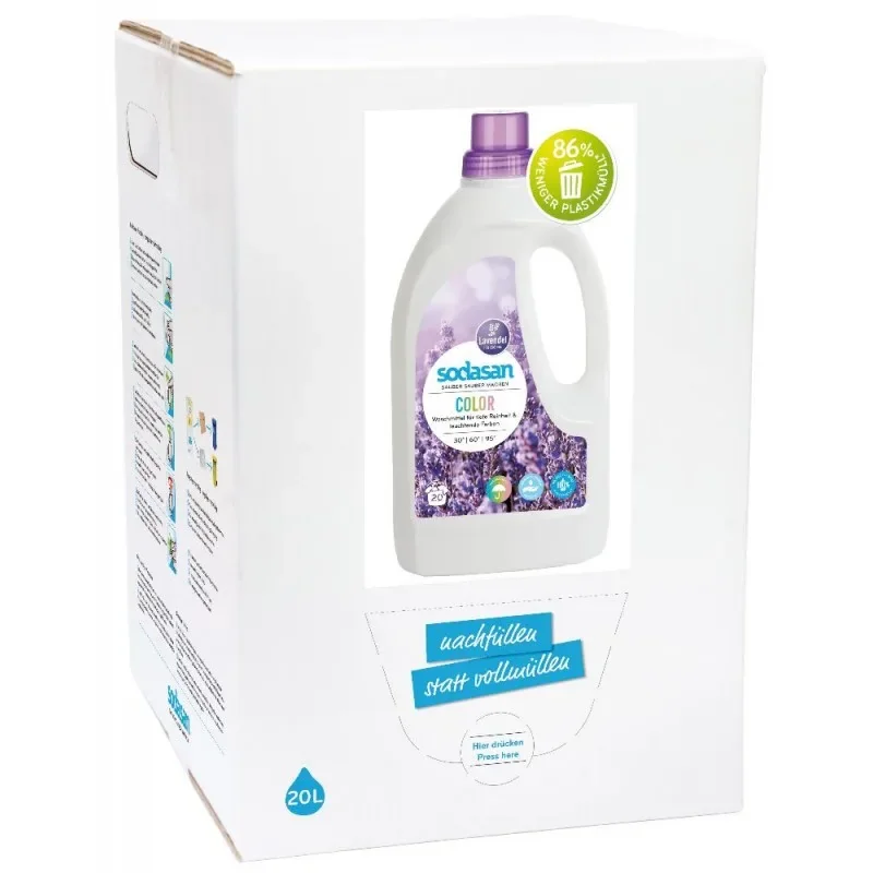 "Liquid Laundry Detergent, Color Laundry Detergent, Lavender Scent, 20 Liter Bag in Box image"