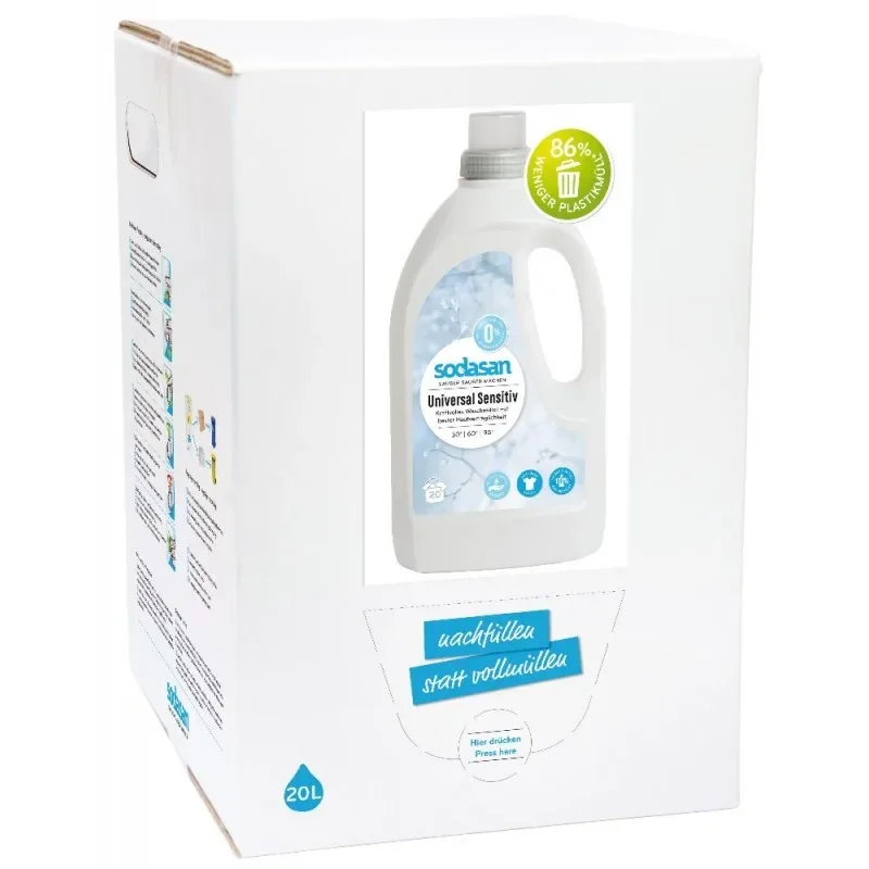 Sensitive laundry detergent, universal laundry detergent, 20 liter, eco friendly laundry detergent