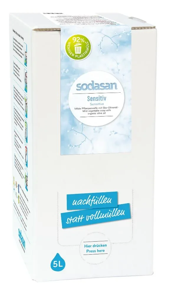 "Liquid Hand Soap, Sensitive Skin Hand Soap, 5 Liter Bulk Hand Soap, Fragrance Free, Natural, Gentle, Unscented image"