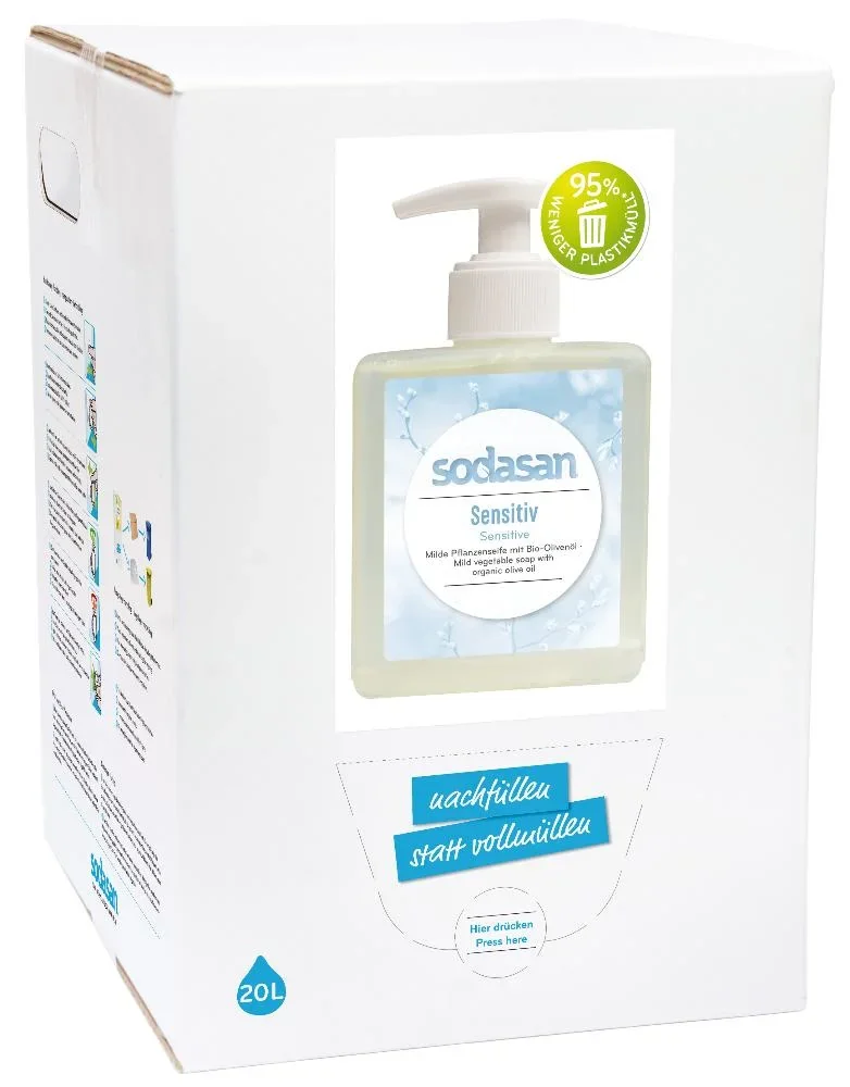"Liquid Hand Soap, Sensitive Skin Hand Soap, 20 Liter Bulk Hand Soap, Fragrance Free, Unscented, Gentle image"