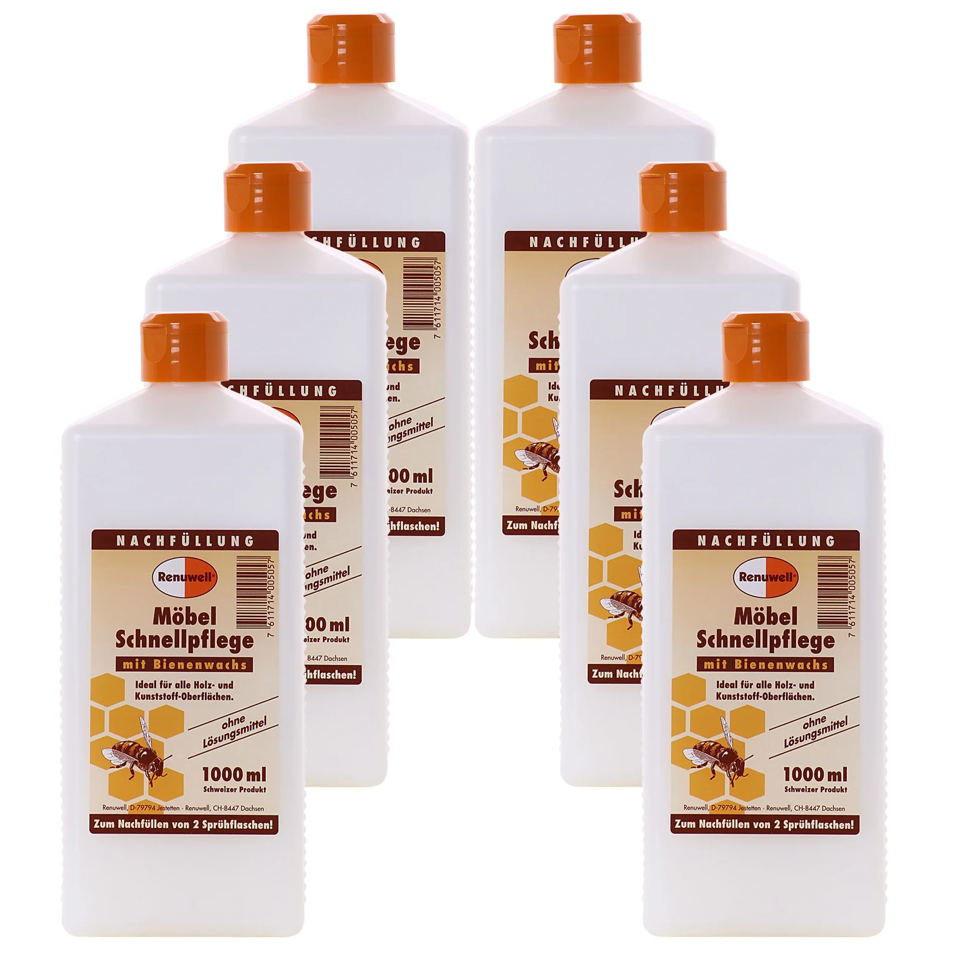 "Furniture Polish, Wood Polish, Furniture Cleaner, 1 Liter x 6 Flaschen, Wood Cleaner, Furniture Care image"