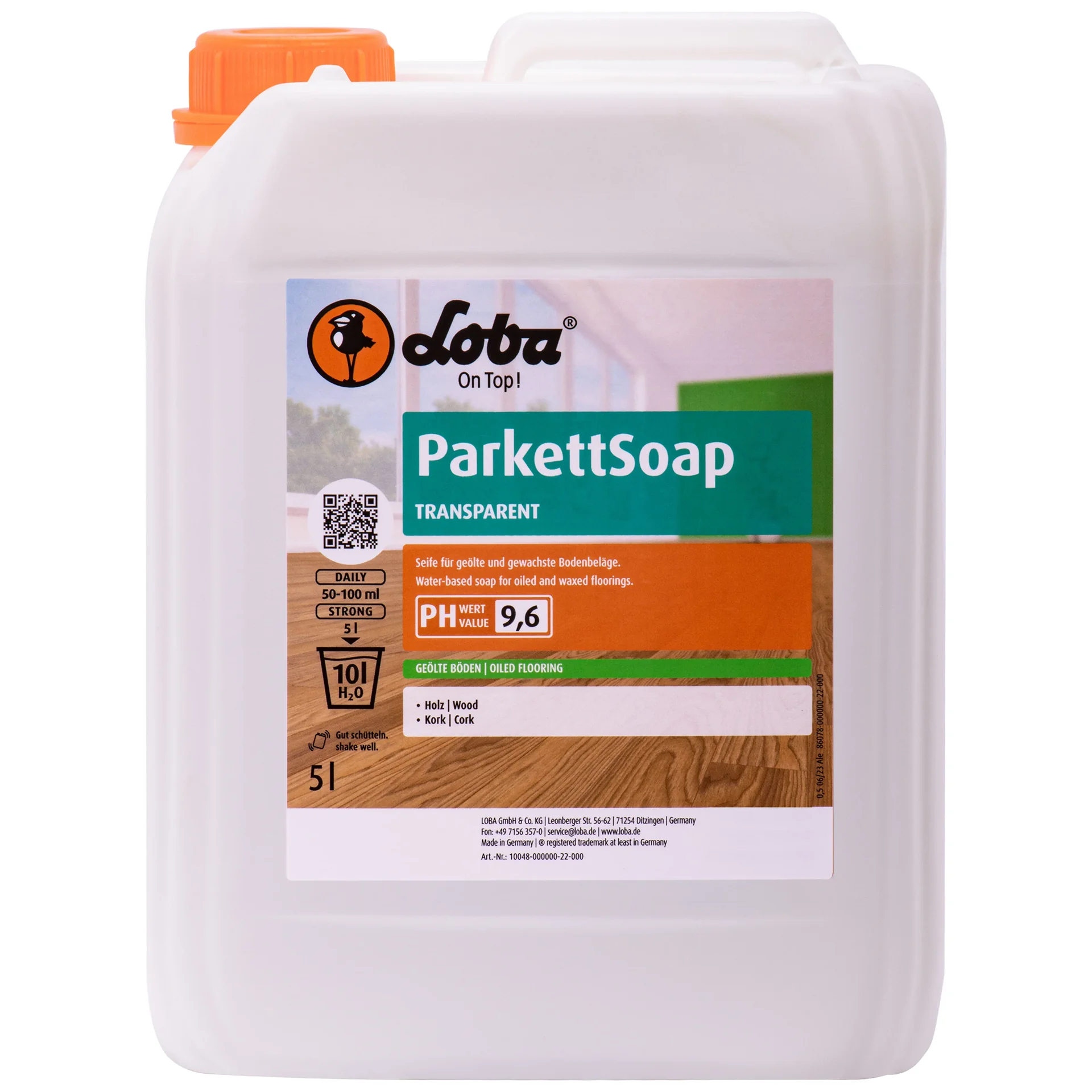 "Wood Floor Cleaner 5 Liter, Floor Soap, Transparent Hardwood Floor Soap image"