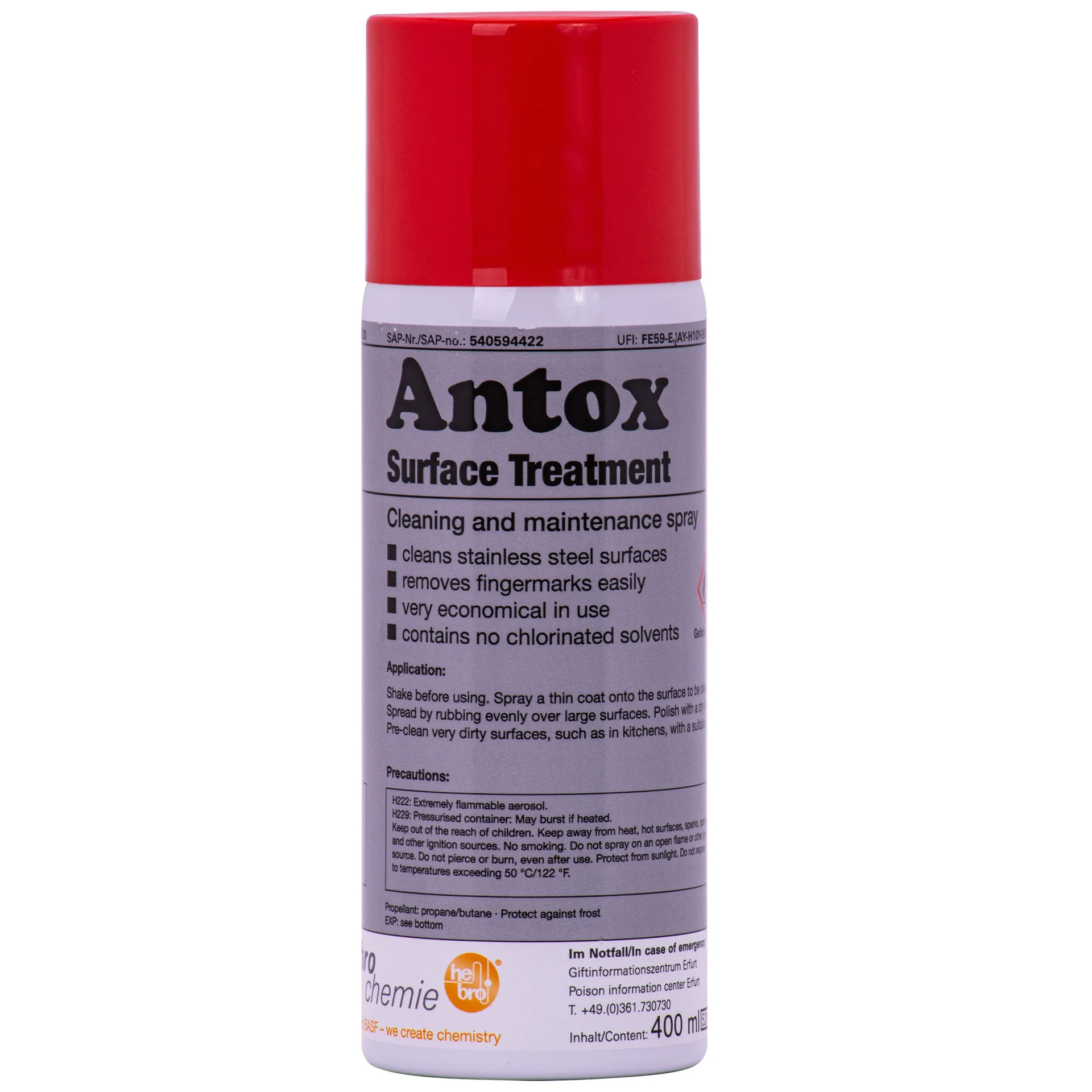 "Surface Cleaner, Stainless Steel Cleaner, Metal Cleaner, Bathroom Cleaner, Surface Protectant, 400 ml Anti-Corrosion Spray image"