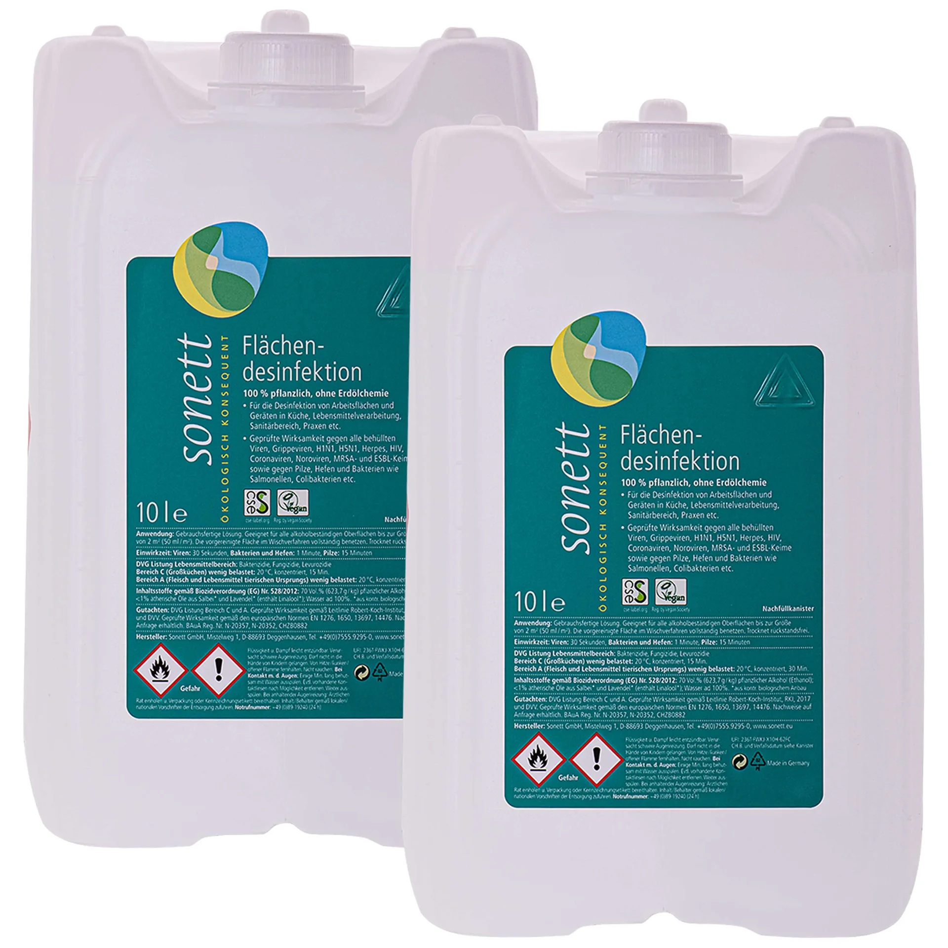 "Surface Disinfectant 2x10 Liter, Disinfectant for Surfaces, Commercial Disinfectant image"