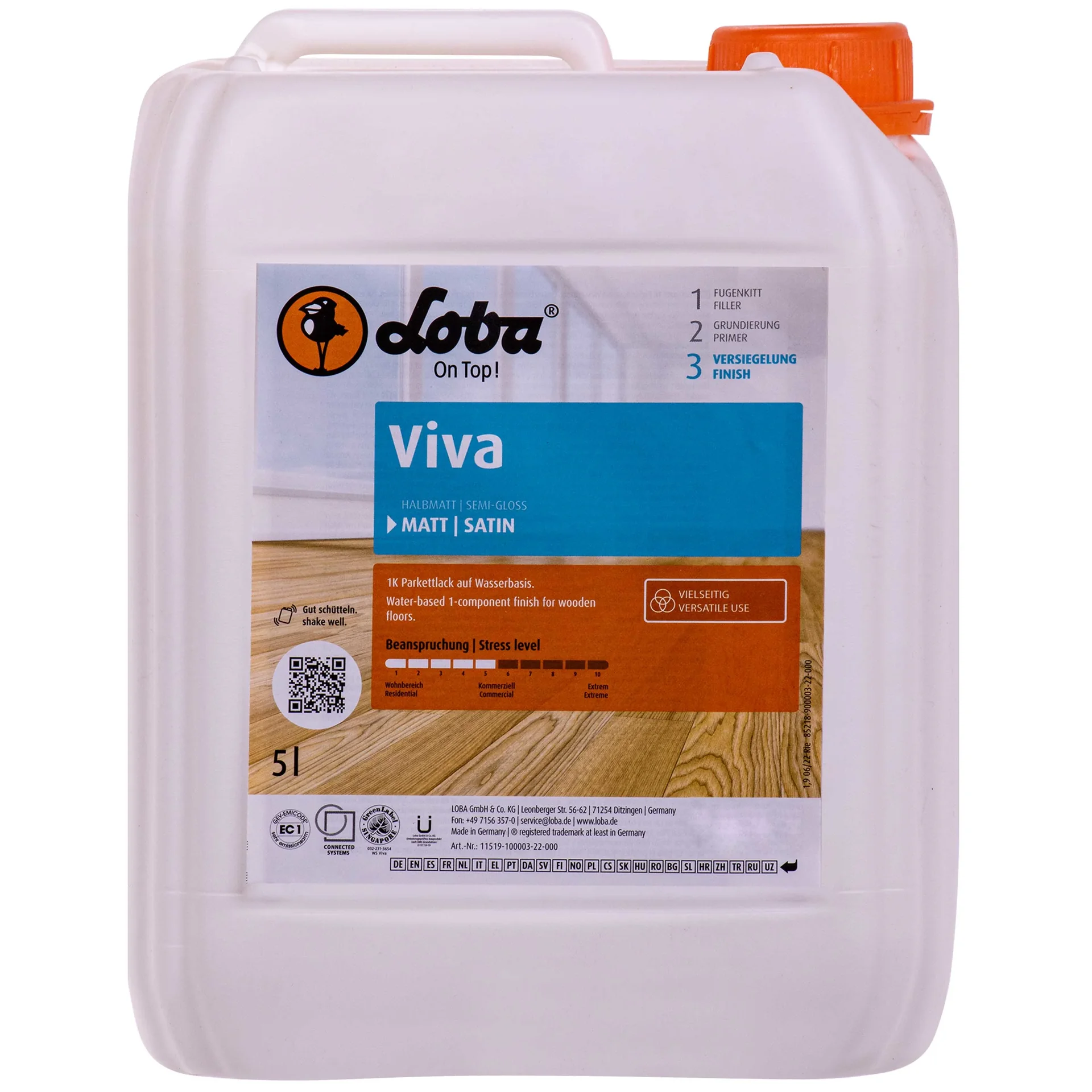 "Parquet Lacquer 5 Liter, matt 1K, Floor Finish image"
