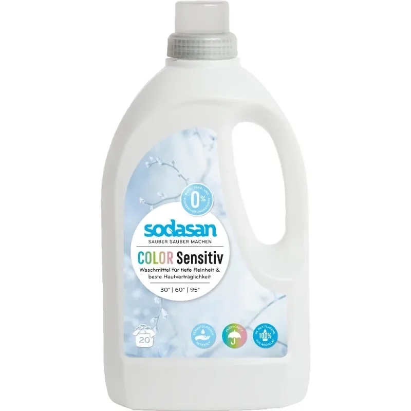 "Color Laundry Detergent, Sensitive, Liquid Detergent 6 x 1.5 Liter image"