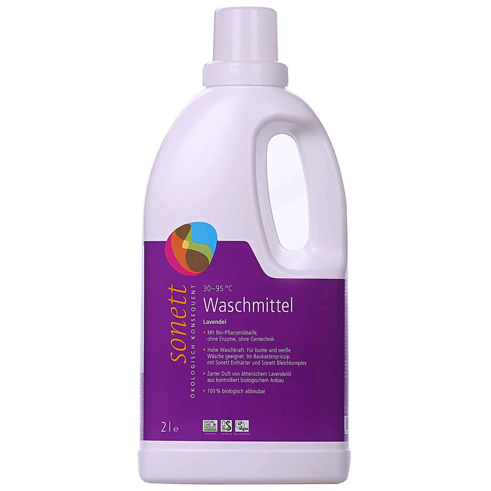 "Laundry Detergent, Liquid, Natural, Lavender, 2 x 2 Liter image"