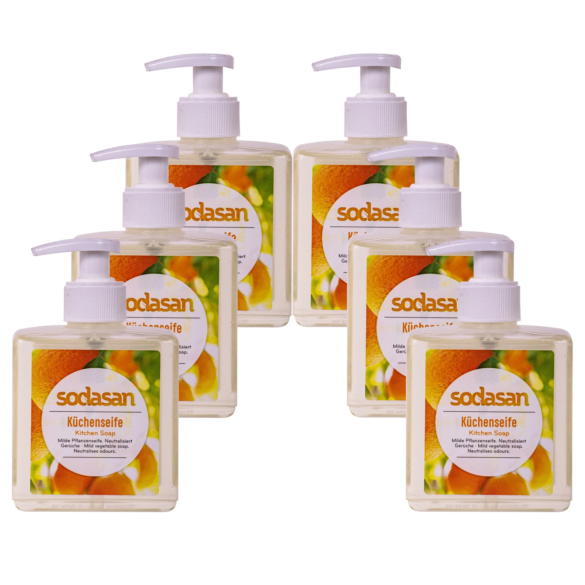 "Kitchen Soap 6 x 300 ml, Natural Dish Soap, Gentle image"