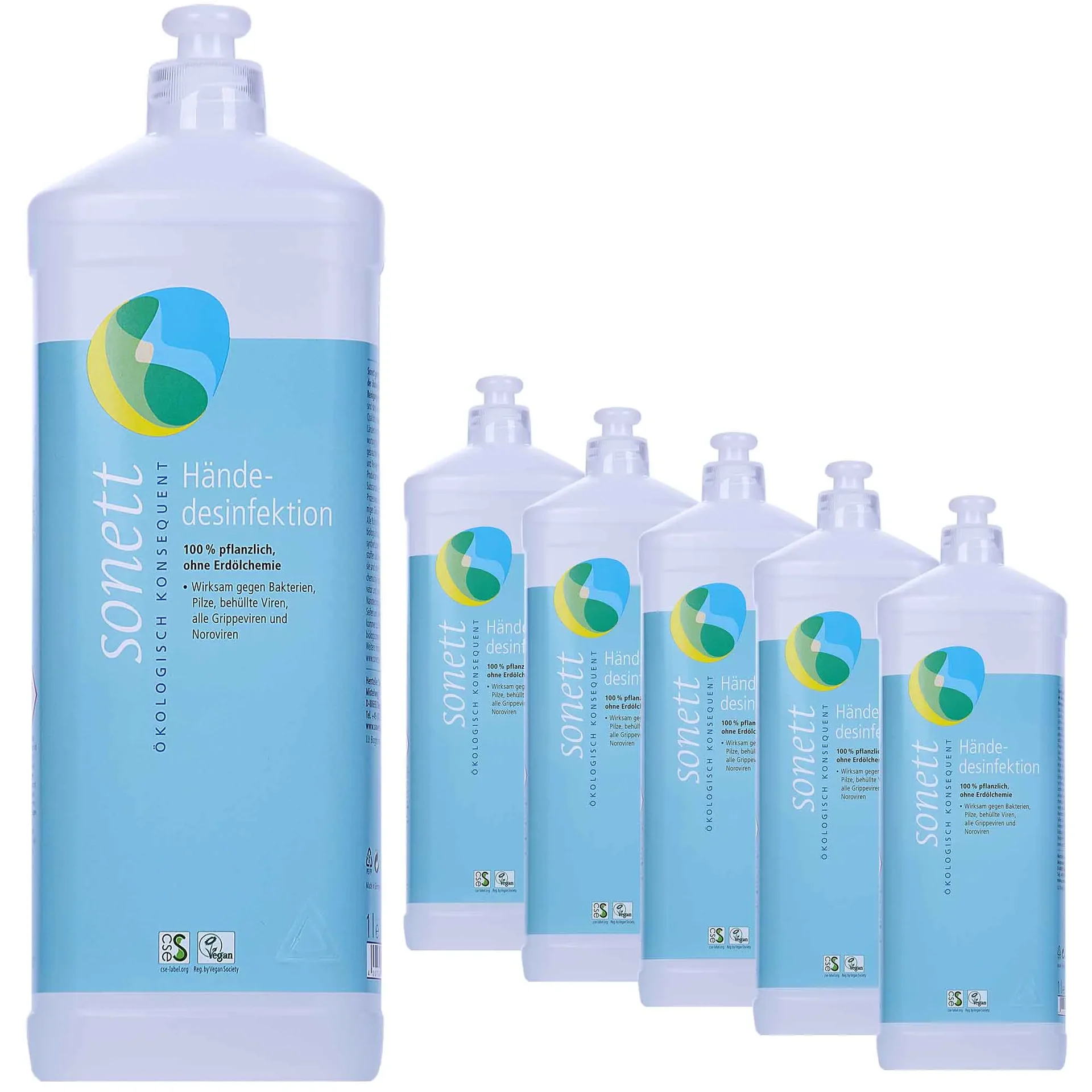 "Hand Sanitizer 6 x 1 Liter, Hand Disinfectant, Liquid Hand Sanitizer image"
