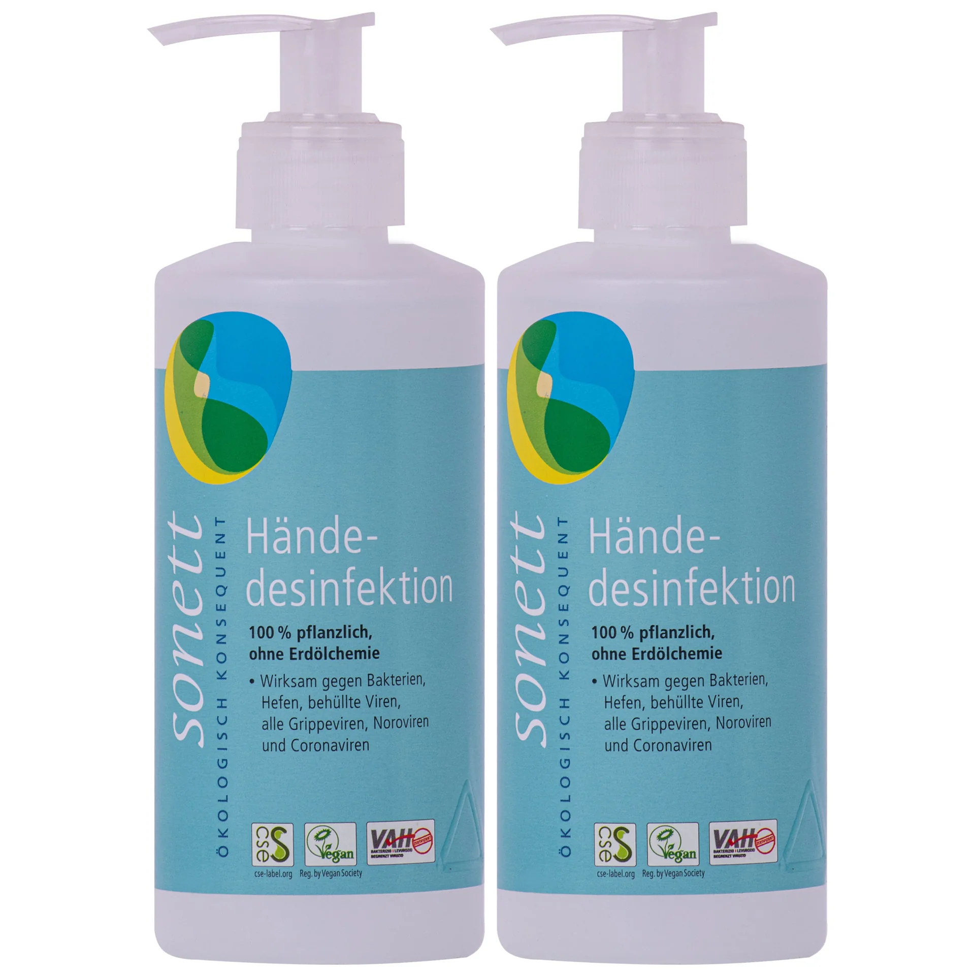 "Hand Sanitizer 2 x 300 ml Dispenser, Hand Disinfectant, Hand Sanitizing Gel image"