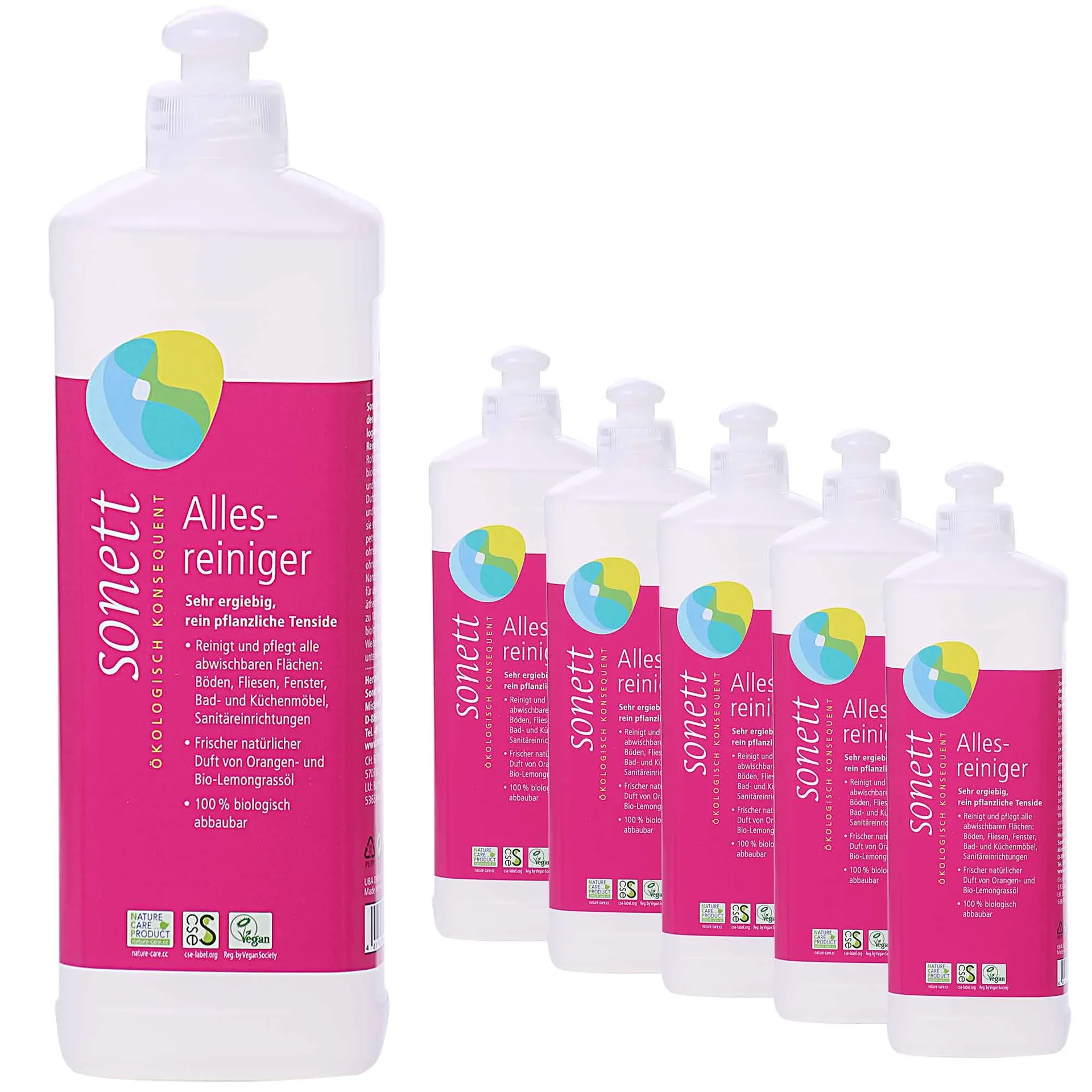 "All-Purpose Cleaner, 6 x 500 ml, Multi-Surface Cleaner, Natural All-Purpose Cleaner image"