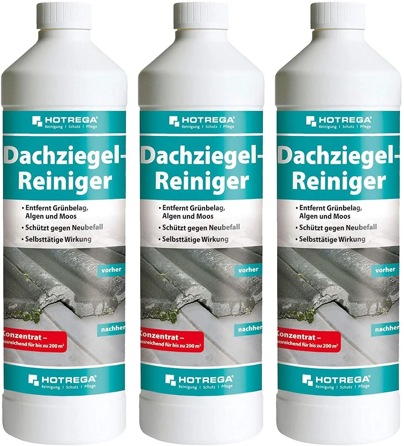 "Roof Tile Cleaner, Roof Cleaner, Tile Cleaner, 3 x 1 Liter Concentrated Roof Cleaner image"