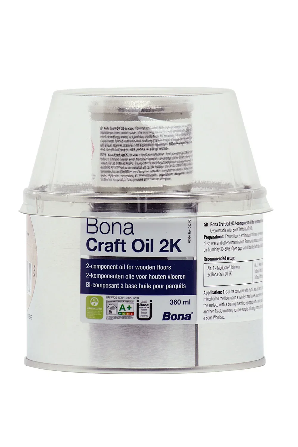 "Wood Oil, Craft Oil 2K, Neutral 400 ml, Wood Finishing Oil image"