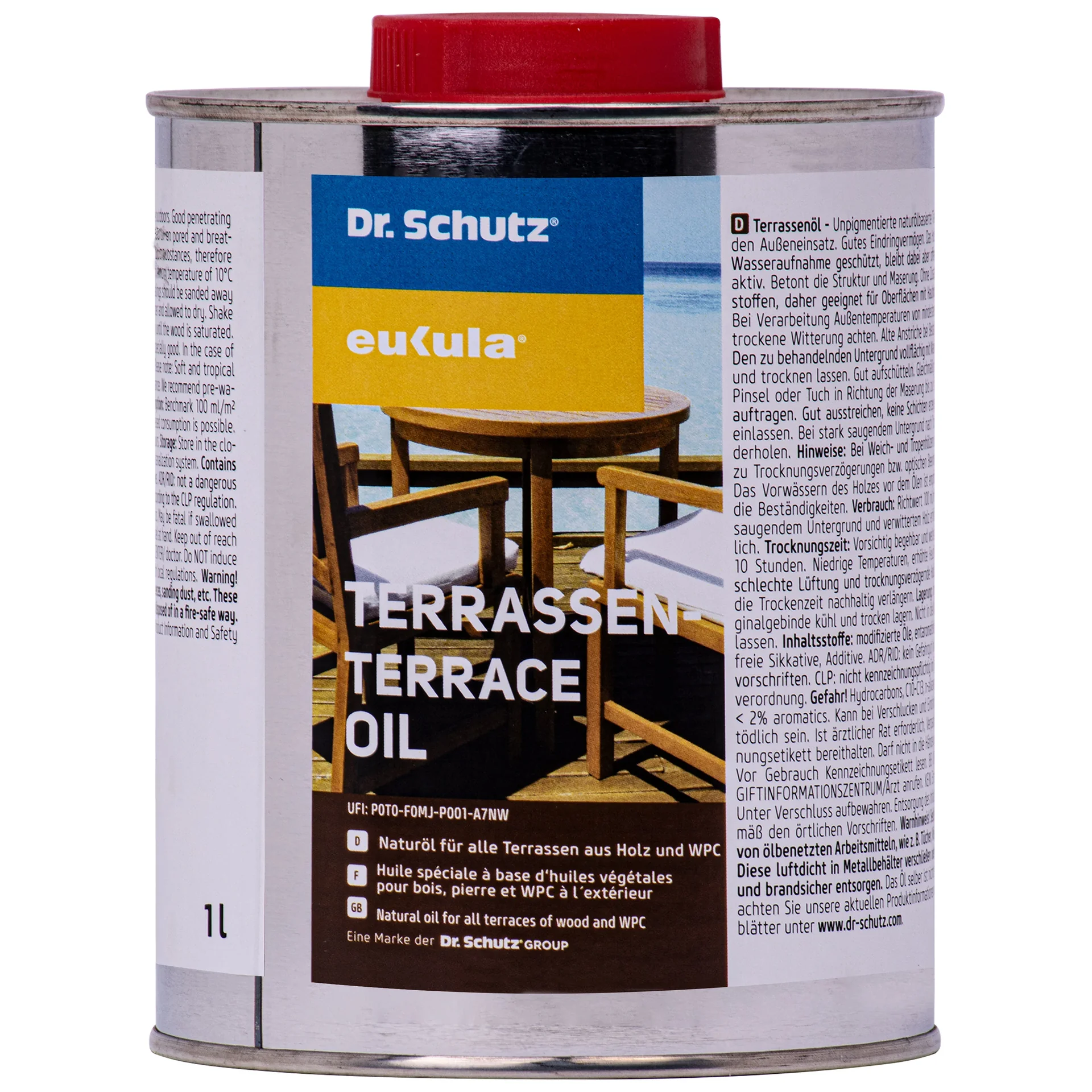 "Wood Deck Stain, Deck Stain, Deck Oil, 1 Liter Naturöl, Wood Deck Oil, WPC Deck Cleaner image"