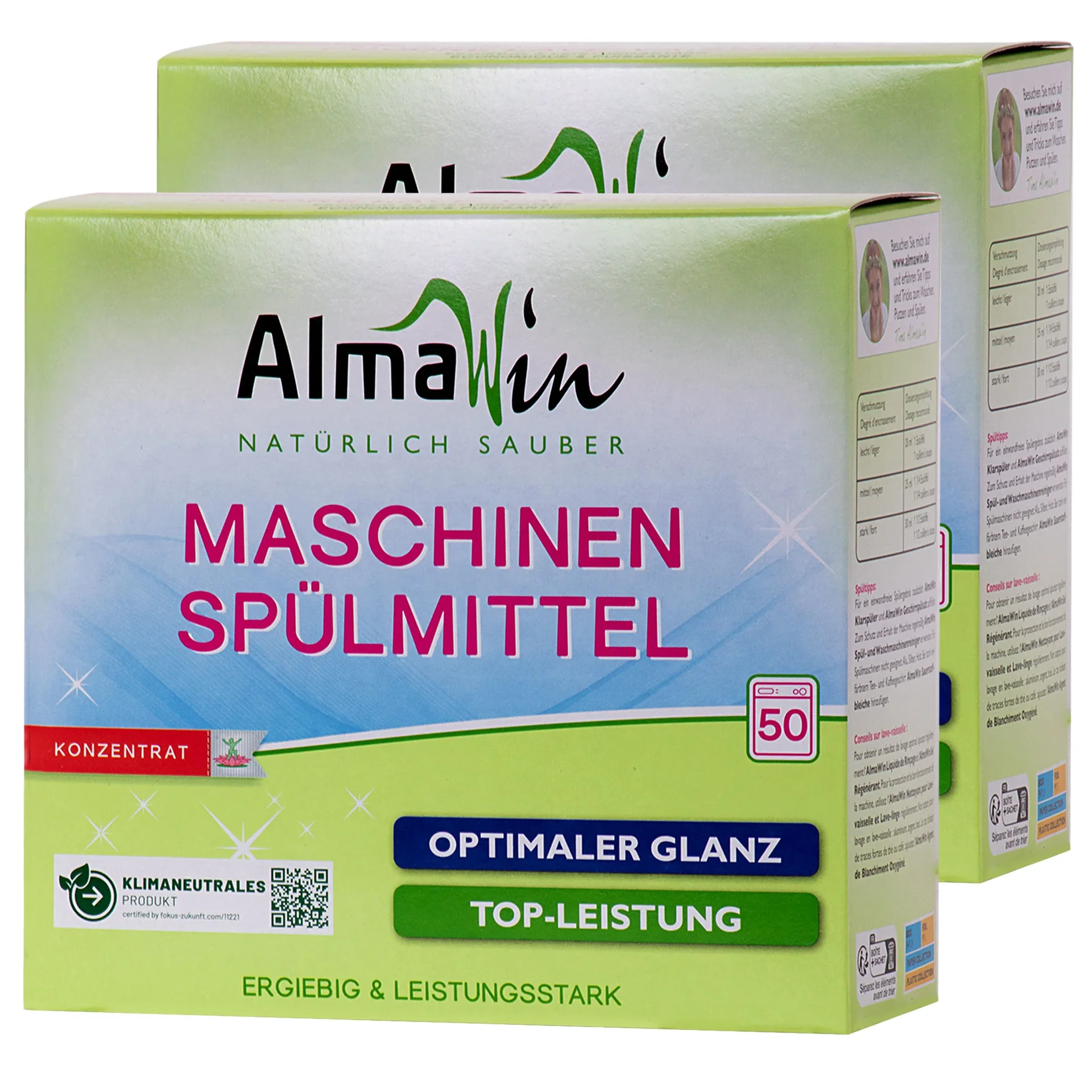 "Dishwasher Rinse Aid 2 x 1.25 kg, Natural Dishwasher Rinse Aid, Eco Friendly Rinse Aid image"