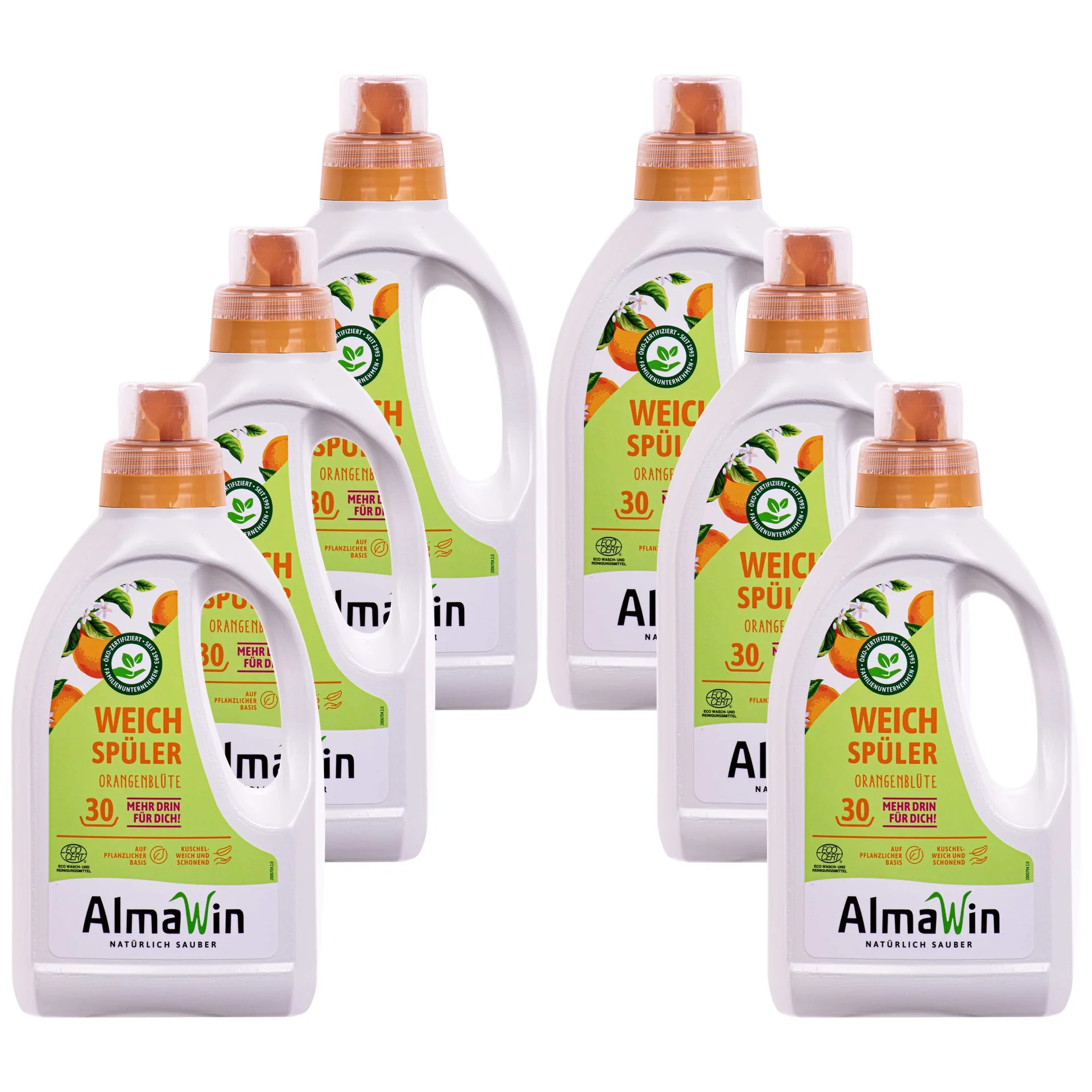 "Fabric Softener, 6 x 750 ml, Orange Blossom Fabric Softener, Natural Fabric Softener image"