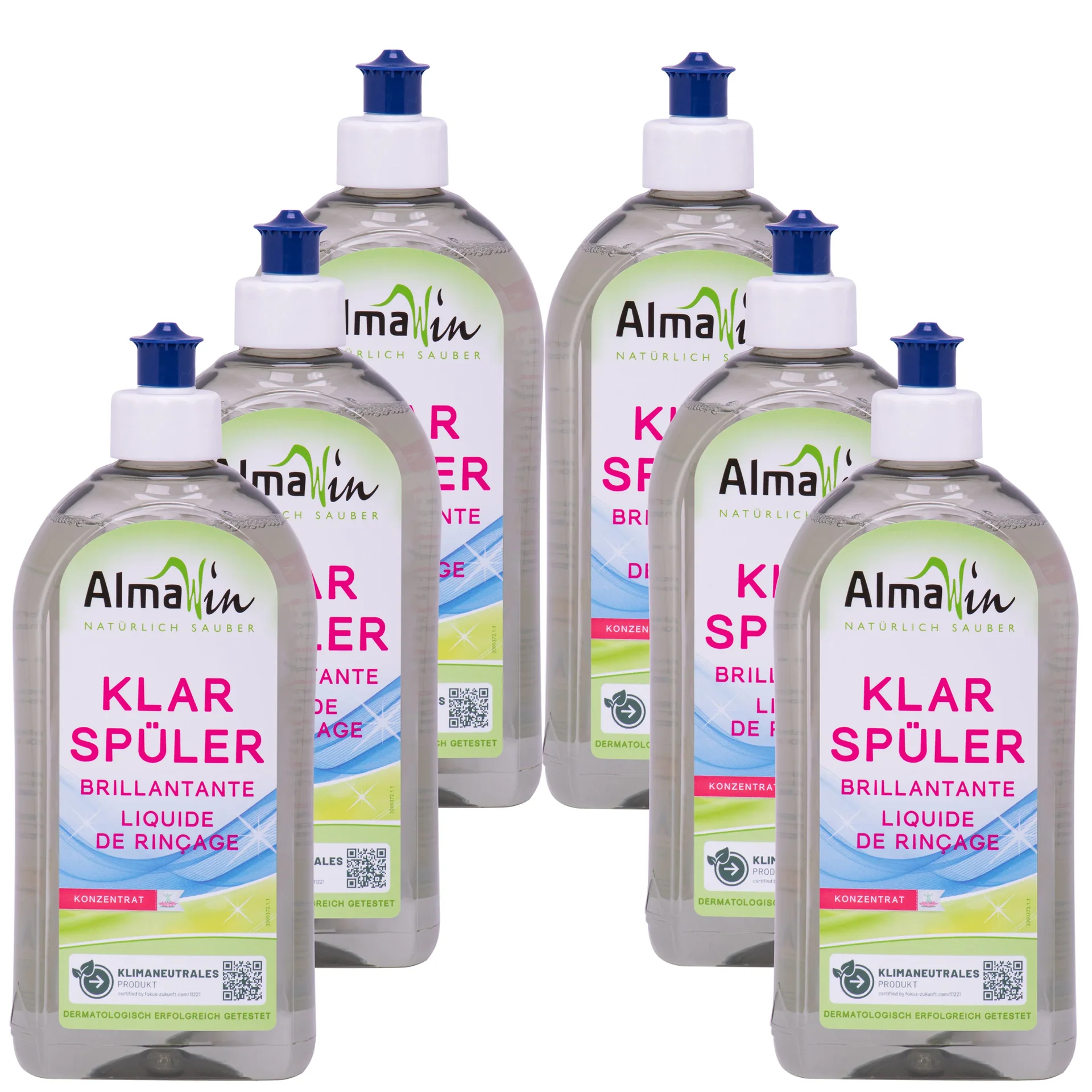"Rinse Aid, Dishwasher Rinse Aid, Natural Rinse Aid, 6 x 500 ml image"