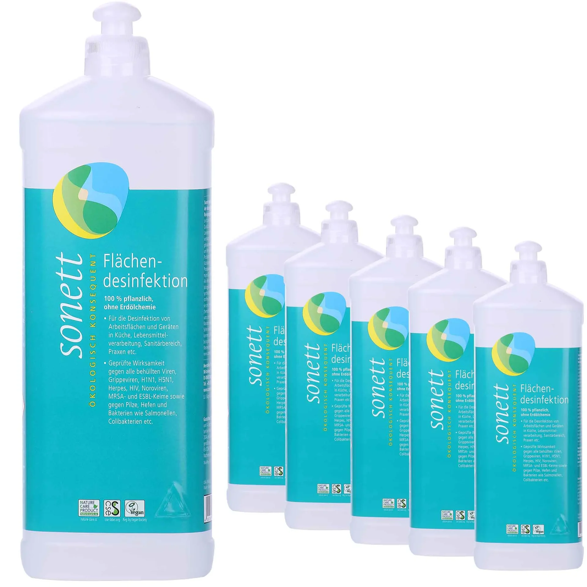 "Surface Disinfectant, 6 x 1 Liter, Surface Sanitizer, Disinfectant Liquid image"
